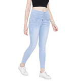 Nifty Women'S Denim Stretchable High Waist Jeans (1236, Sky Blue, 30)
