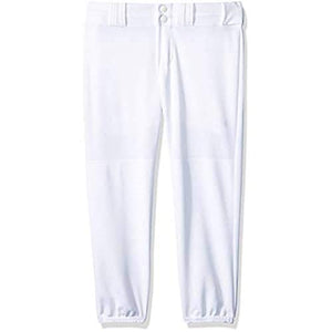 Alleson Athletic Girls Fast Pitch Softball Belt Loop Pants, White, Medium