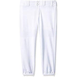 Alleson Athletic Girls Fast Pitch Softball Belt Loop Pants, White, Medium