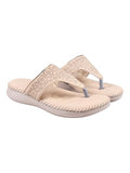 Shoetopia Orthopedic Doctor Sole Beige Comfort Slippers For Women & Girls /Eu37,Beige,4,B0F6TW4RWF