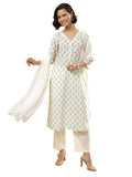 Libas Women'S Pure Cotton Kurta Sets (99308_Off White_Xxl)