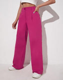 Leriya Fashion Trousers for Women - Black Pants (X-Large, Pink)