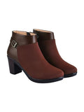 Shoetopia Women'S Flat Boots,Brown,7,B0CMXQCKX9