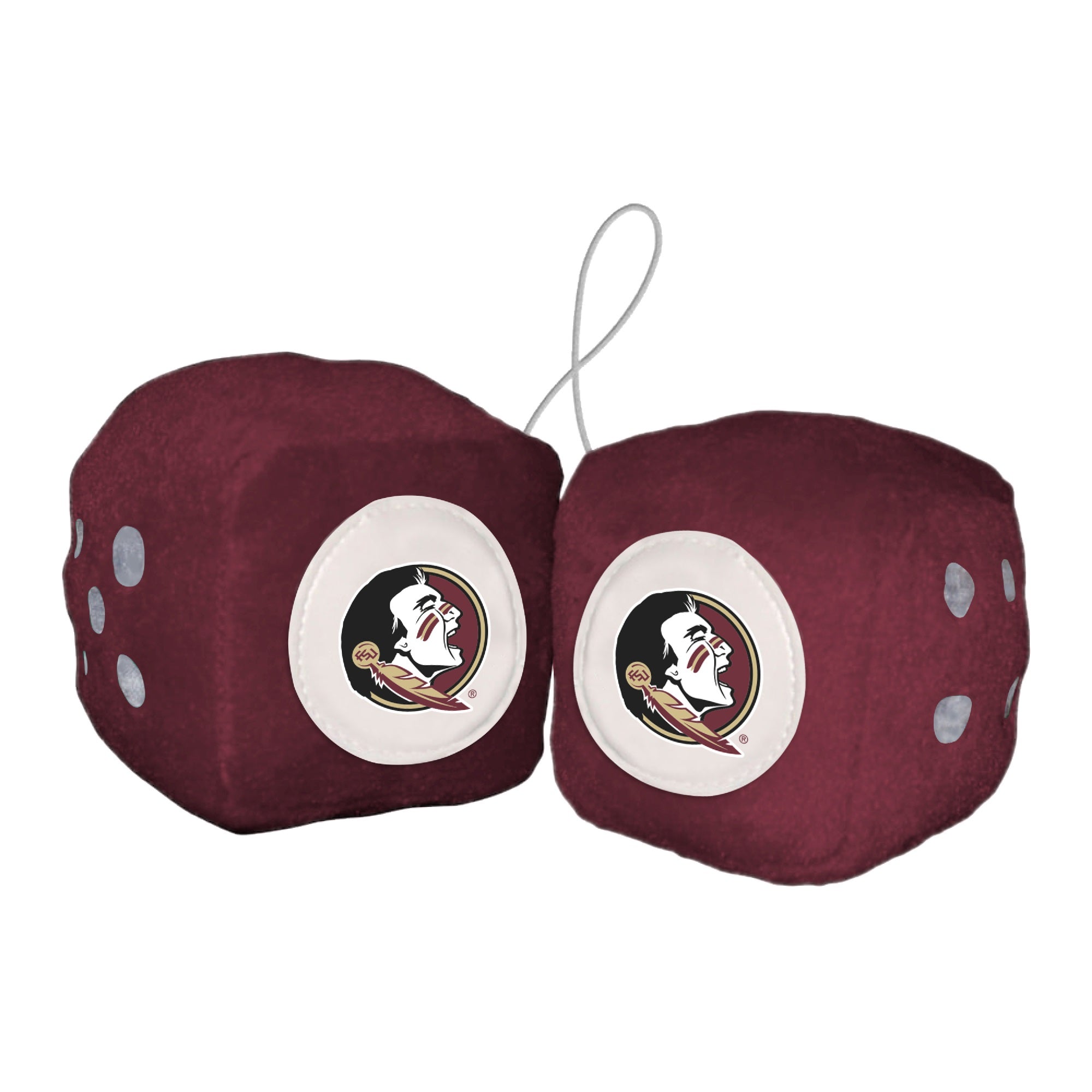 Florida State Team Color Fuzzy Dice Dcor 3 Set
