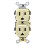 3201530 Receptacle Side/Bck15Aiv Leviton 15 Amps 125 V Duplex Ivory Outlet 5-15R (Pack Of 1)