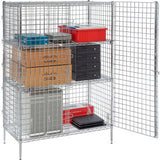 Nexel® 2 Shelf Poly-Z-Brite® Security Wire Shelving Unit 60W X 24D X 68H