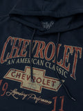 Chevy American Classic Pullover Hooded Sweatshirt - Navy