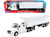 Kenworth T2000 Truck White with White Container Transporter Series 1/32 Diecast Model by Welly
