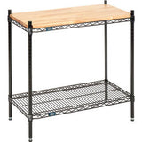 Nexel® 2 Shelf Black Epoxy Wire Shelving Display Unit Starter 24W X 14D X 34H