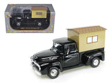 1956 Ford F100 Pickup Truck Black with Camper 1/32 Diecast Model Car by Signature Models