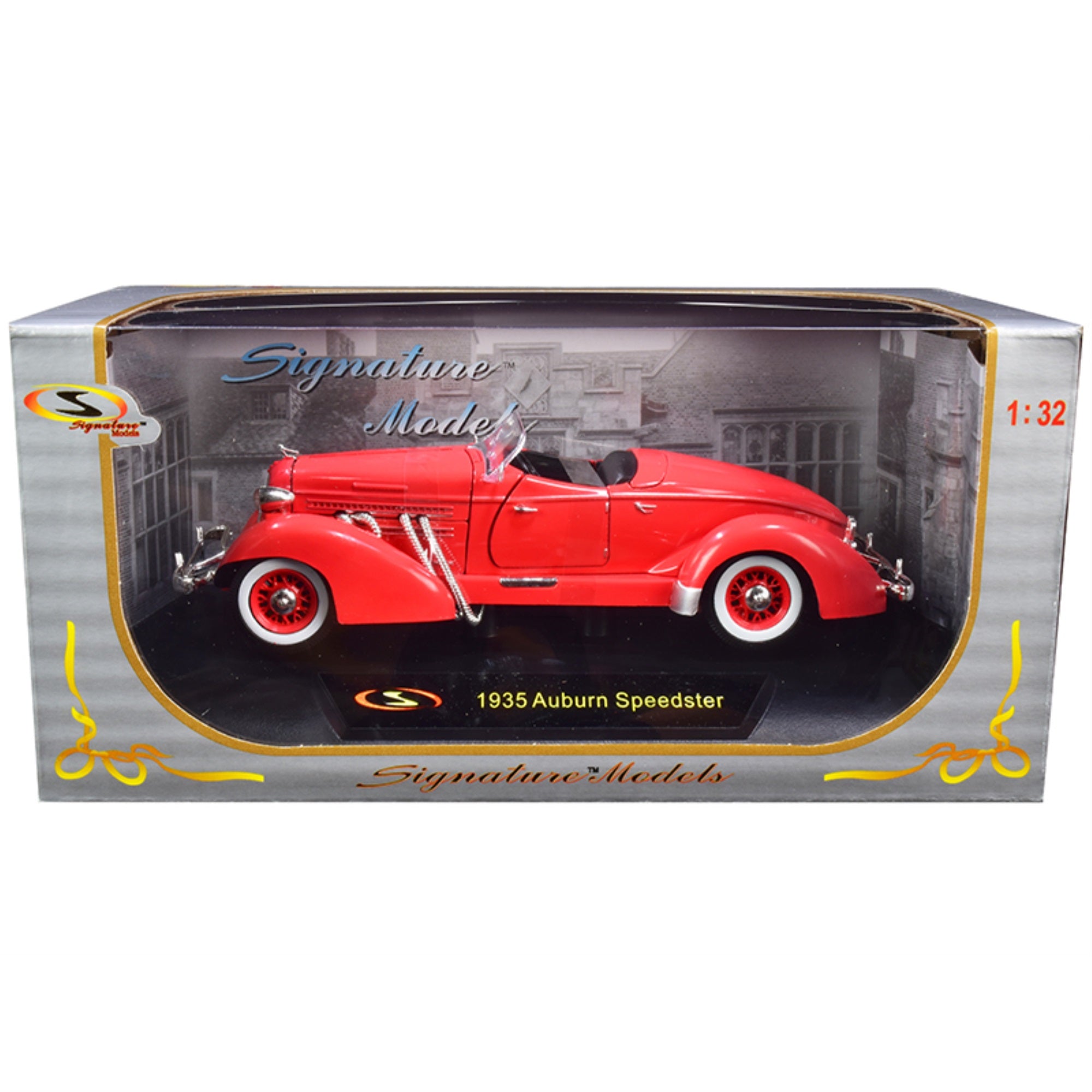1935 Auburn Speedster Coral Red 1/32 Diecast Model Car By Signature Models