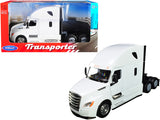 Freightliner Cascadia Truck White Transporter 1/32 Diecast Model by Welly