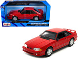 1993 Ford Mustang SVT Cobra Red Special Edition Series 1/24 Diecast Model Car by Maisto