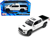 2023 Toyota Tacoma TRD PRO Pickup Truck White with Sunroof Special Edition Series 1/27 Diecast Model Car by Maisto