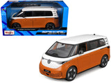 2023 Volkswagen ID. Buzz Van Orange and White Special Edition Series 1/24 Diecast Model Car by Maisto