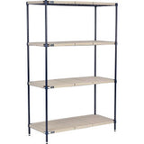 Nexel® Nexelite® 4 Shelf Vented Plastic Mat Shelving Unit Starter 60W X 18D X 63H