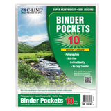 Binder Pocket, Clear, 10/Pk, 33747