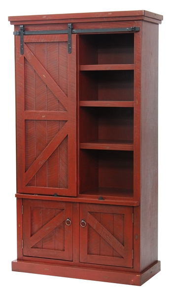 Rustic Winsome Pantry In Rustic Red– Slickpurchase