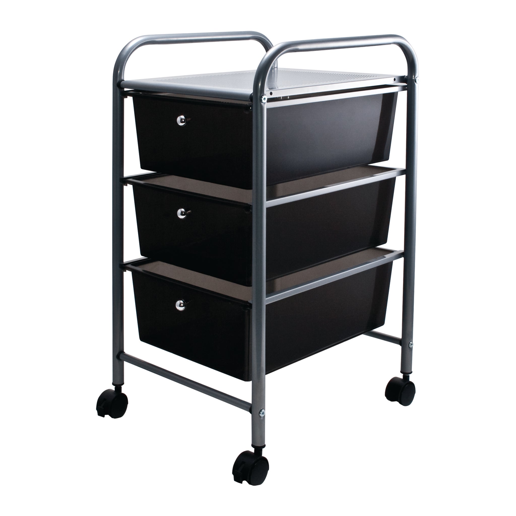 3 Drawer Organizer, Smoke-Colored Drawers