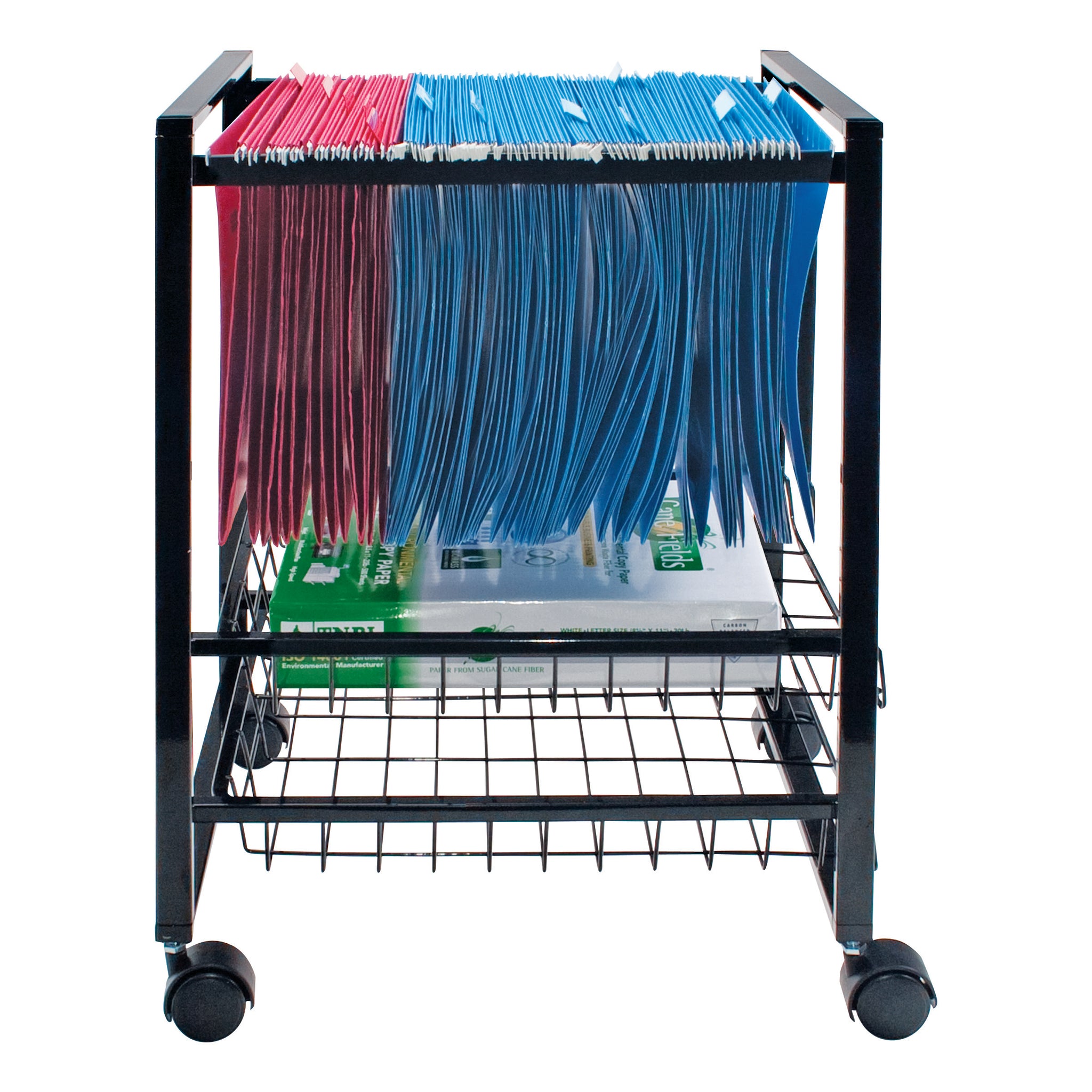 Mobile File Cart-Letter Size Suspension File, Black