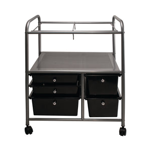 Mobile Organizer File Cart With 5 Drawers