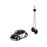 1959 Volkswagen Beetle Punch Buggy Black and White and Boxing Gloves Accessory Punch Buggy Series 1/32 Diecast Model Car by 