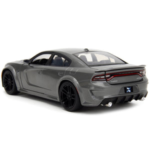 2021 Dodge Charger Srt Hellcat Gray Metallic Fast X (2023) Movie Fast & Furious Series 1/24 Diecast Model Car By Jada