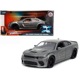2021 Dodge Charger Srt Hellcat Gray Metallic Fast X (2023) Movie Fast & Furious Series 1/24 Diecast Model Car By Jada