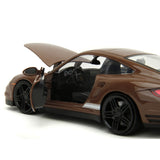 Porsche 911 Turbo Brown and Brown M&M Diecast Figure M&Ms Hollywood Rides Series 1/24 Diecast Model Car by Jada