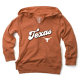 Texas Longhorns NCAA Girls VNeck Hoodie Tee