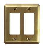 Wallplt 2Rckr Brsh Brass (Pack Of 1)