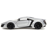 Lykan Hypersport Silver Metallic and Purple Pink Slips Series 1/32 Diecast Model Car by Jada
