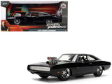 1970 Dodge Charger R/T Black Furious 7 (2015) Movie Fast & Furious Series 1/24 Diecast Model Car by Jada