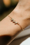 Holy Family Hearts® Bracelet In Polished Brass Tiny Version