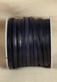 Bossed Braided Strap Full-Grain Leather 25m Blue