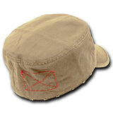 French Round Bill Caps, Khaki, Xl (037)