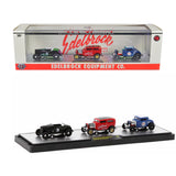 'Edelbrock Equipment Co.'' Set Of 3 Pieces Limited Edition To 2750 Pieces Worldwide 1/64 Diecast Models By M2 Machines