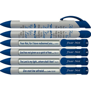 Greeting Pen Fear Not Scripture Pens, Scripture Verses With Rotating Messages, 6 Pen Set (36054)