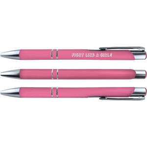 Soft Touch Breast Cancer Awareness 3 Design 6 Pen Set 36082