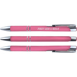 Soft Touch Breast Cancer Awareness 3 Design 6 Pen Set 36082