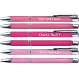 Soft Touch Breast Cancer Awareness 3 Design 6 Pen Set 36082