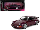 Porsche 911 3.6 Turbo Purple Metallic Pink Slips Series 1/18 Diecast Model Car by Jada