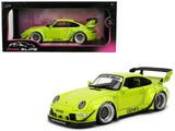 RWB Body Kit Genki Lime Green Pink Slips Series 1/18 Diecast Model Car by Jada