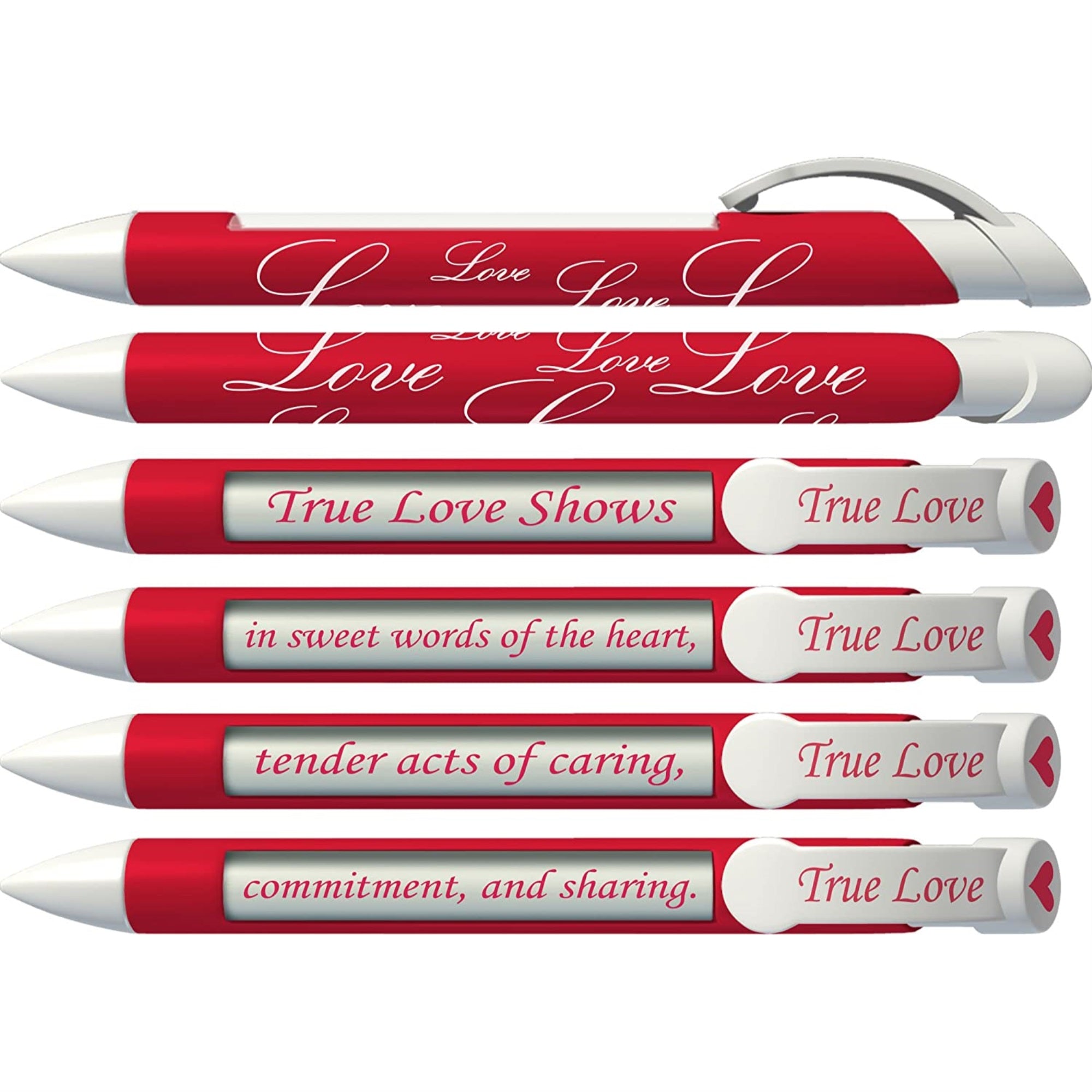 Love Pen Set By Greeting Pen- Love Pen Set Rotating Message 6 Pen Set- 36569