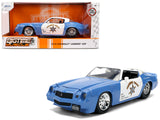 1979 Chevrolet Camaro Z28 Police Highway Drag Blue and White Bigtime Muscle Series 1/24 Diecast Model Car by Jada