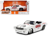 1971 Chevrolet Chevelle SS Ghost SS White with Graphics Bigtime Muscle Series 1/24 Diecast Model Car by Jada