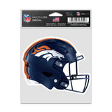 Denver Broncos Decal 3.75x5 Helmet Fan