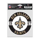 New Orleans Saints Decal 3.75x5 Patch Fan