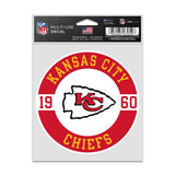 Kansas City Chiefs Decal 3.75x5 Patch Fan