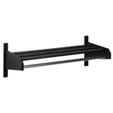 Wooden Mallet 38 Oak Coat & Hat Rack, 5/8 Diameter Bar, Black
